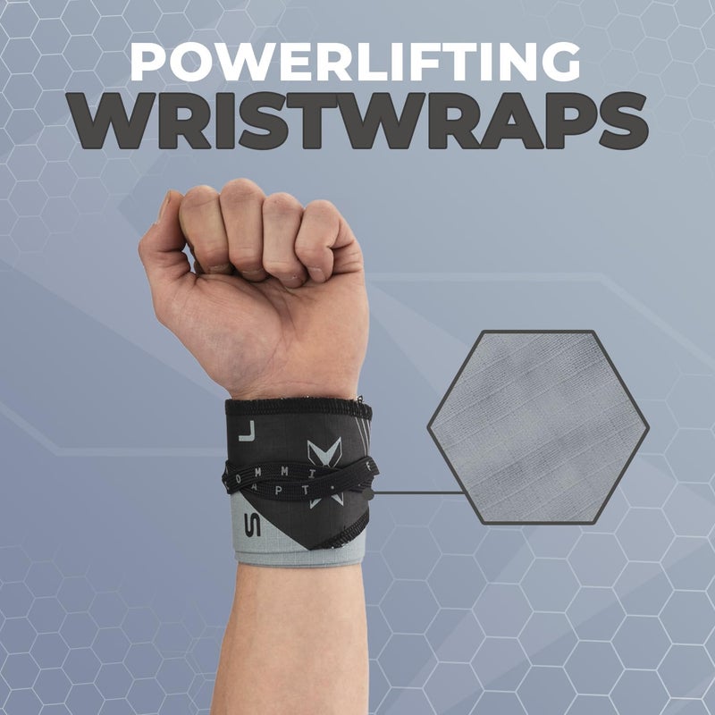 PICSIL Adjustable Wrist Support, Premium Fabric Weightlifting and Yoga Sweat Bands for Gym, for Women and Men, 1 Pair - Image 2